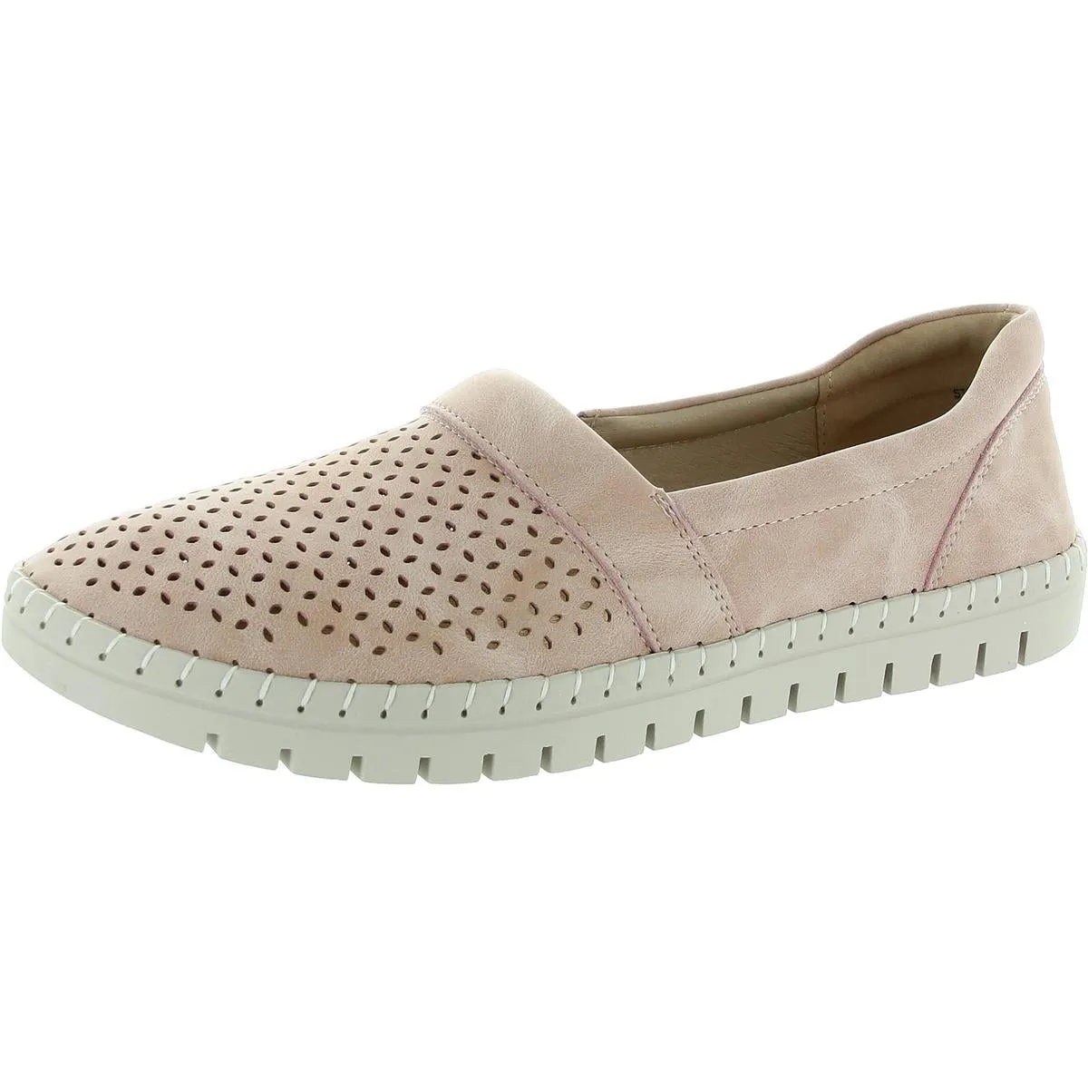 Wesleigh Womens Faux Leather Slip-On Slip-On Sneakers