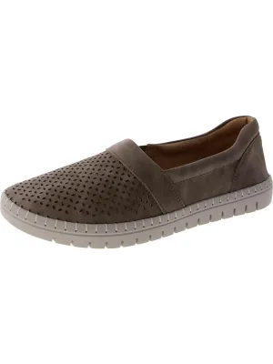 Wesleigh Womens Faux Leather Slip-On Slip-On Sneakers
