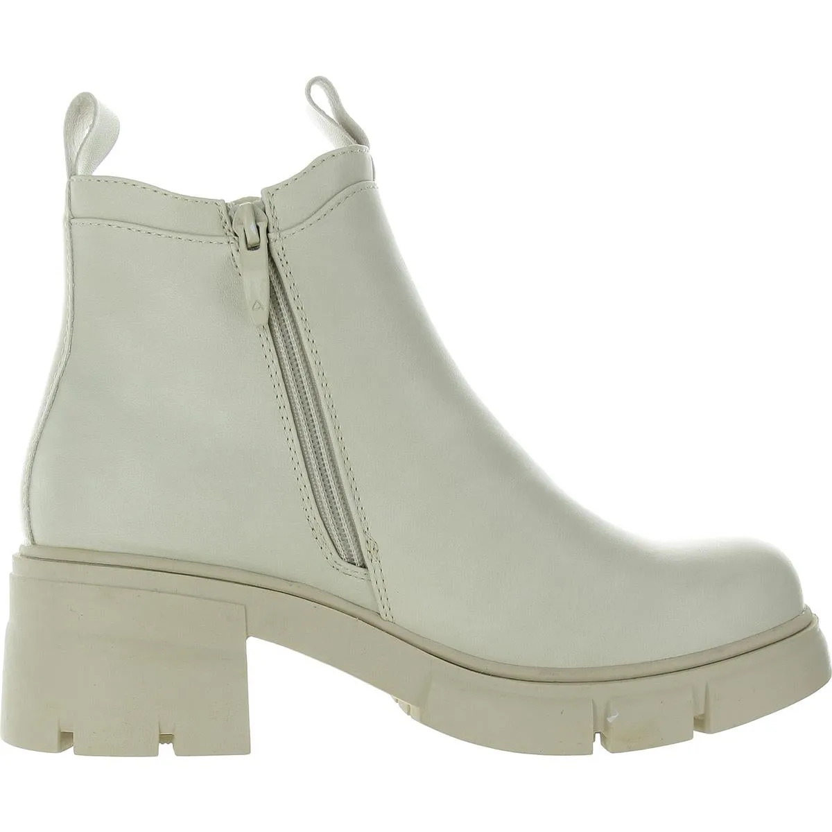 William Womens Laser Cut Faux Leather Chelsea Boots