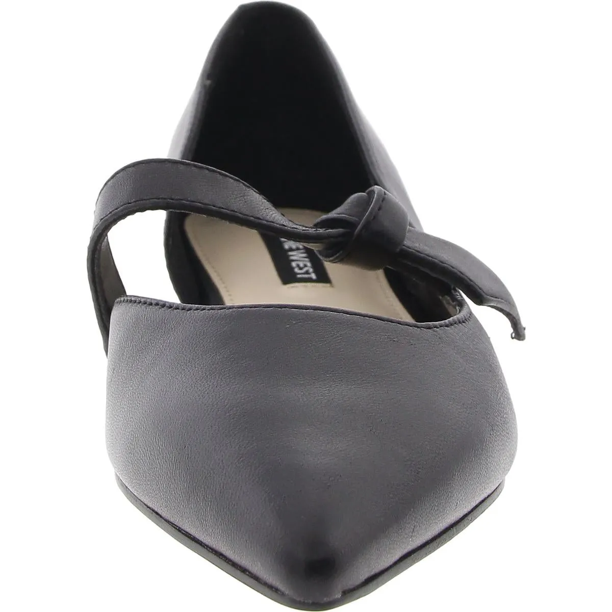 WNLUSO Womens Block Heel Leather Slide