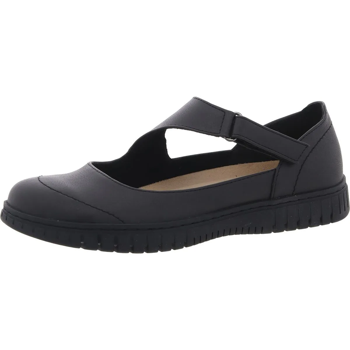 Womens Adjustable Faux Leather Ankle Strap