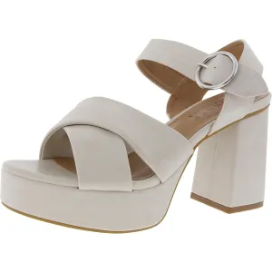 Womens Adjustable Faux Leather Platform Sandals