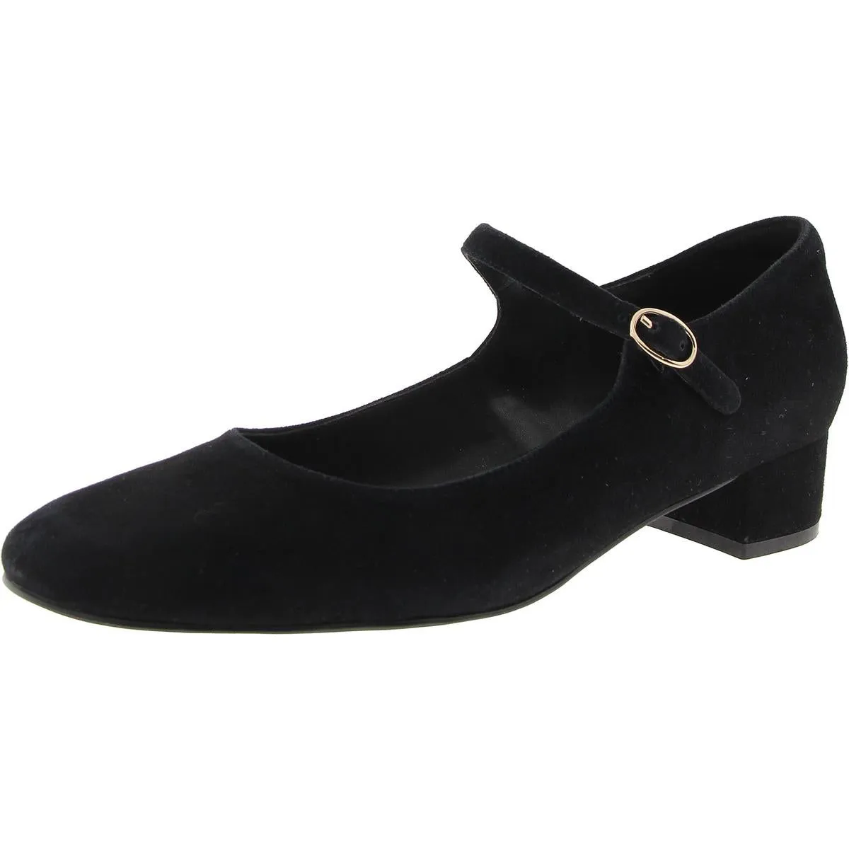 Womens Adjustable Suede Mary Jane Heels