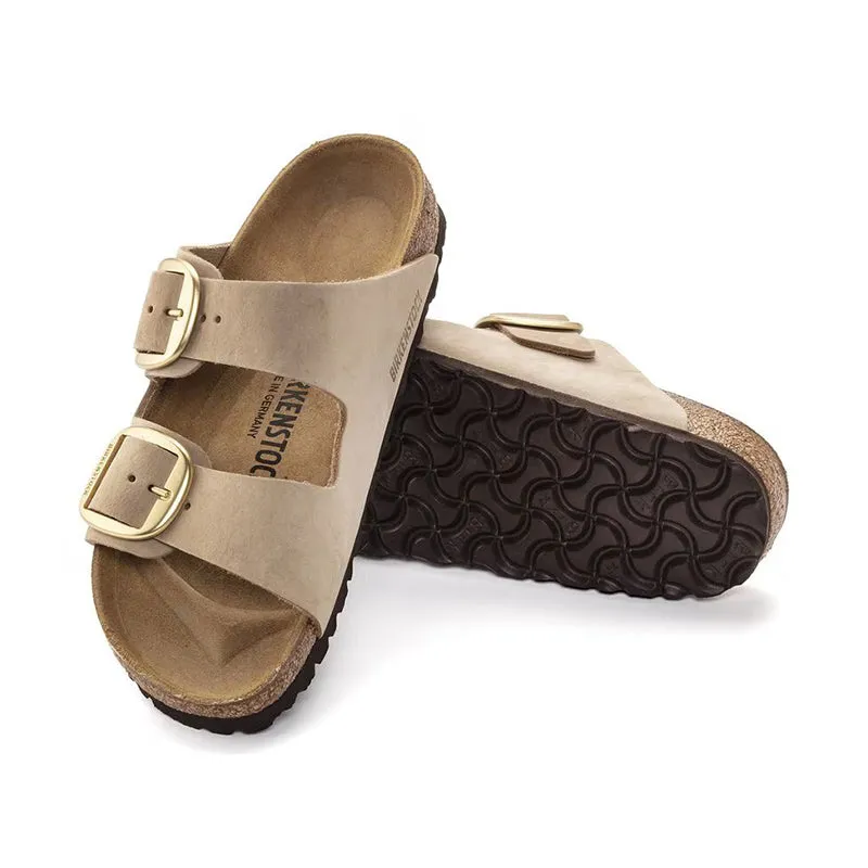 Women's Arizona Big Buckle Narrow Sandcastle Nubuck