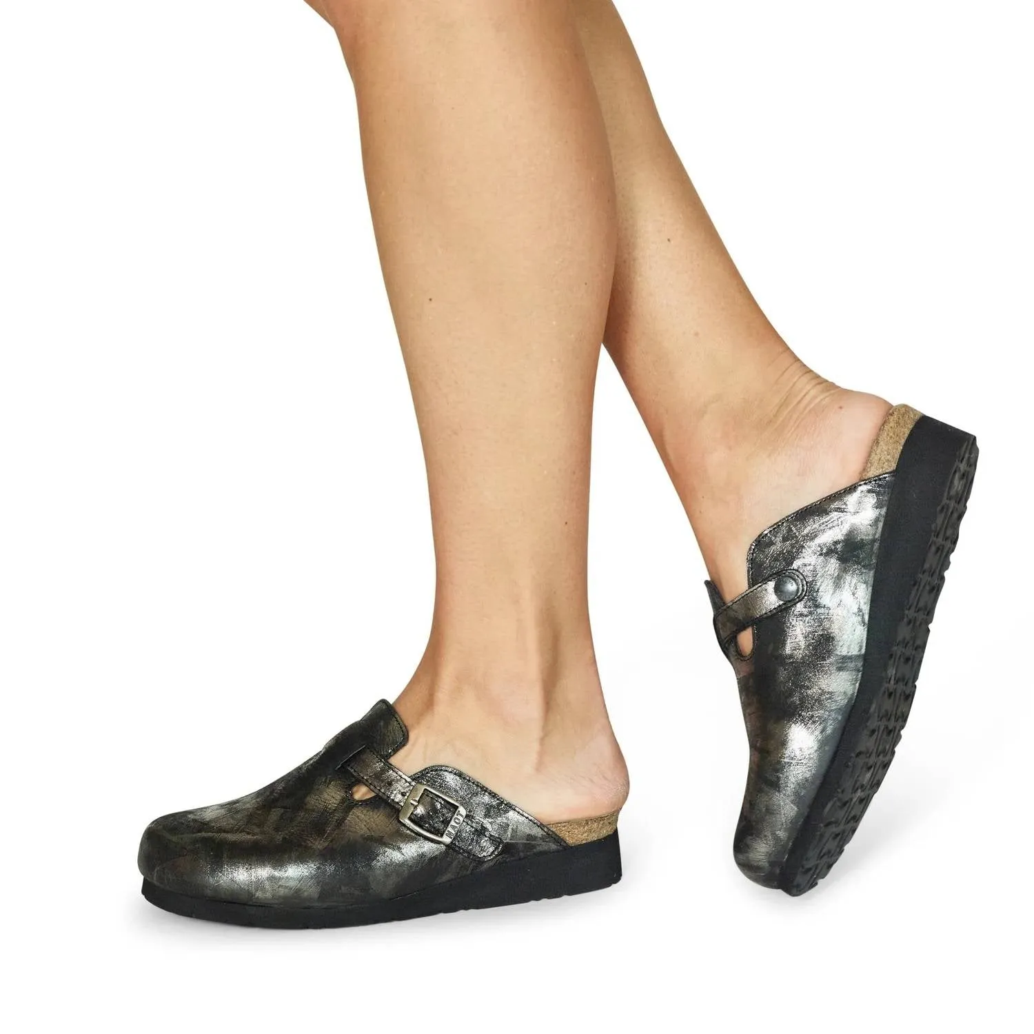 Women's Autumn Clog In Metallic Onyx