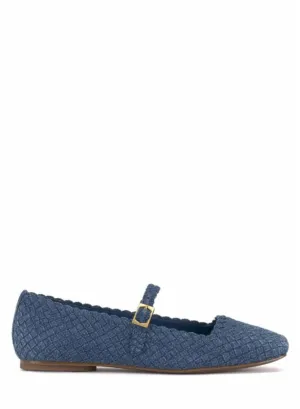 Women's Ballerina Flats In Element Indigo/field Denim