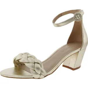 Womens Braided Leather Ankle Strap