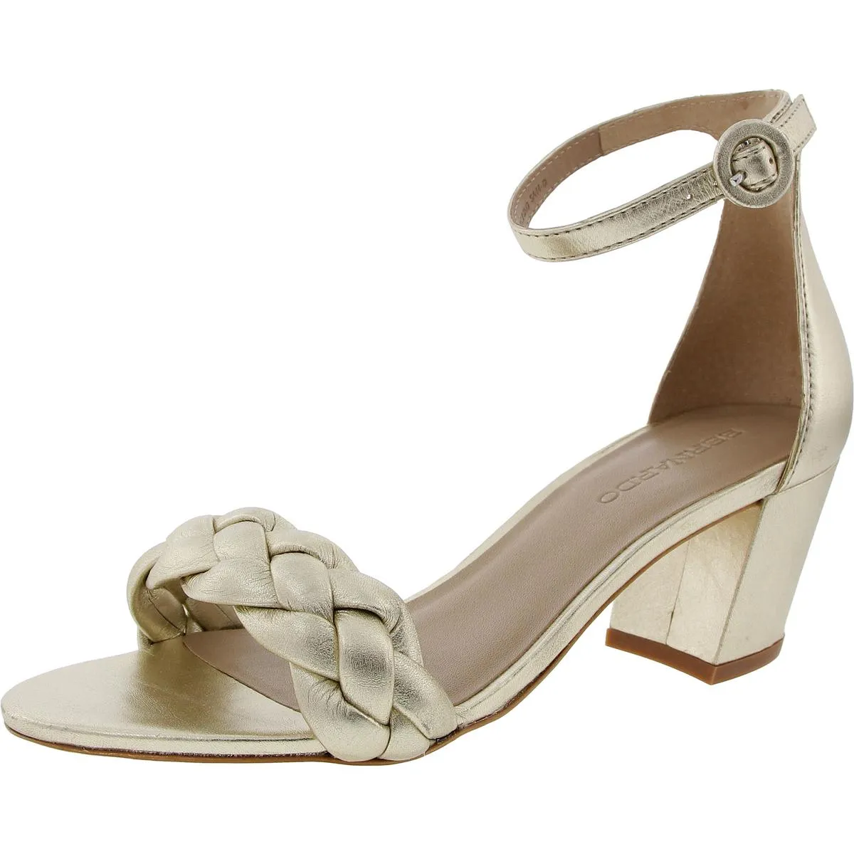 Womens Braided Leather Ankle Strap