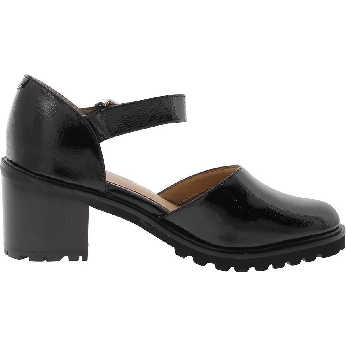 Womens Buckle Leather Mary Janes