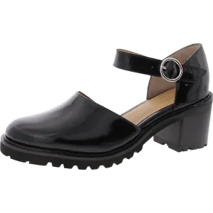 Womens Buckle Leather Mary Janes