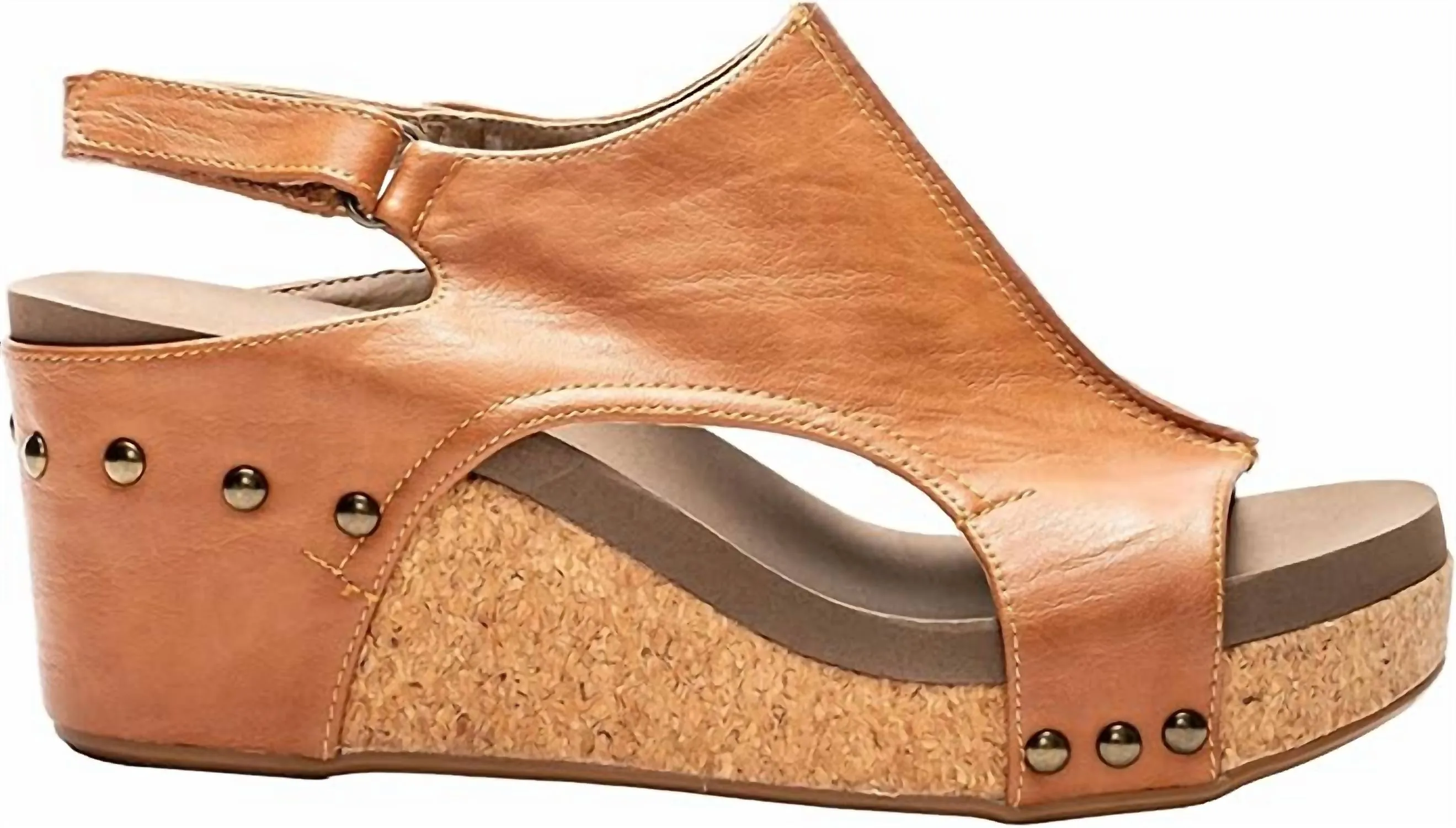 Women's Carley Wedge In Cognac Smooth