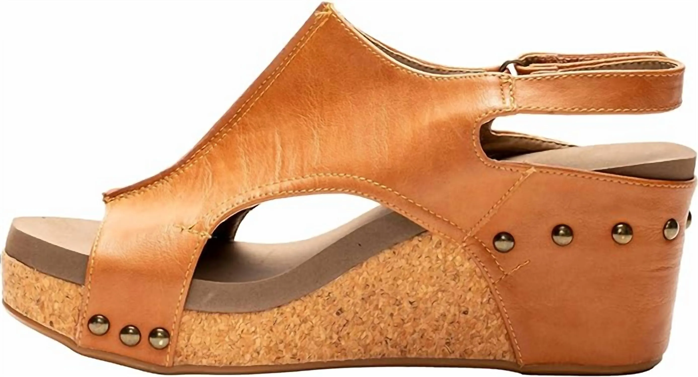 Women's Carley Wedge In Cognac Smooth