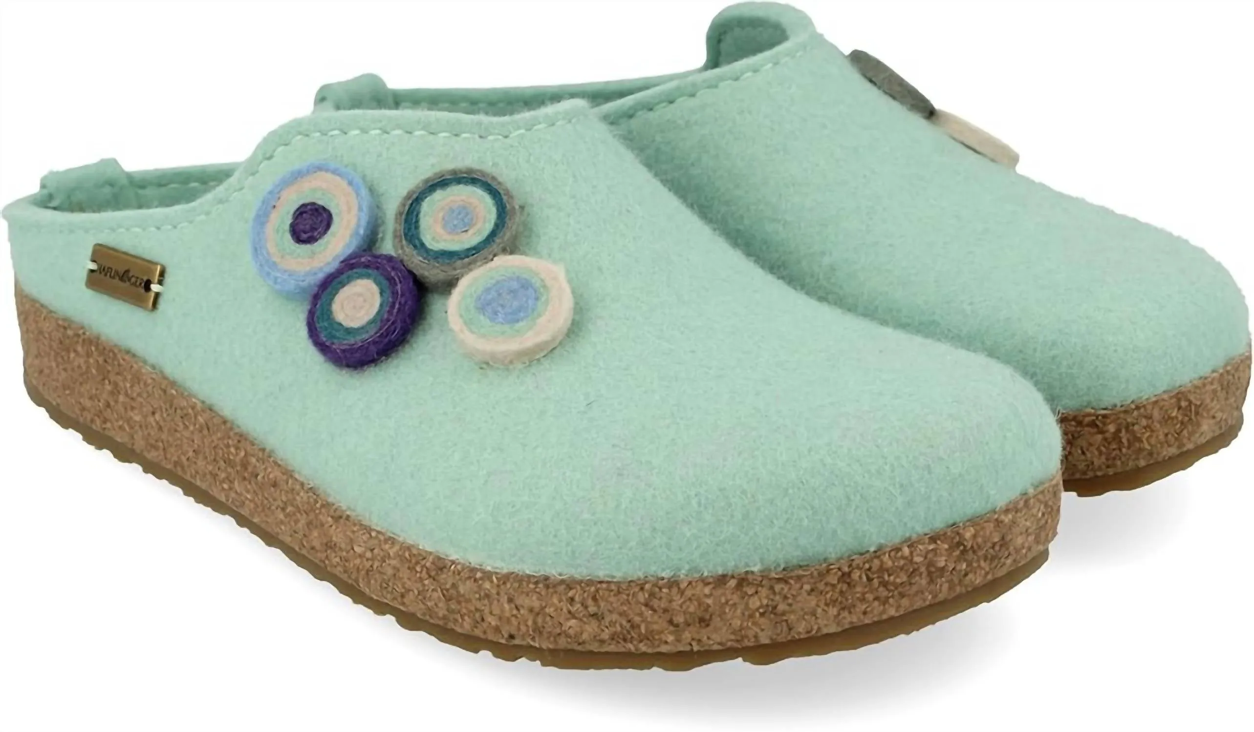 Women's Chloe Classic Boiled Wool Clog In Peppermint