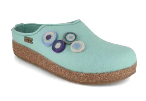 Women's Chloe Classic Boiled Wool Clog In Peppermint
