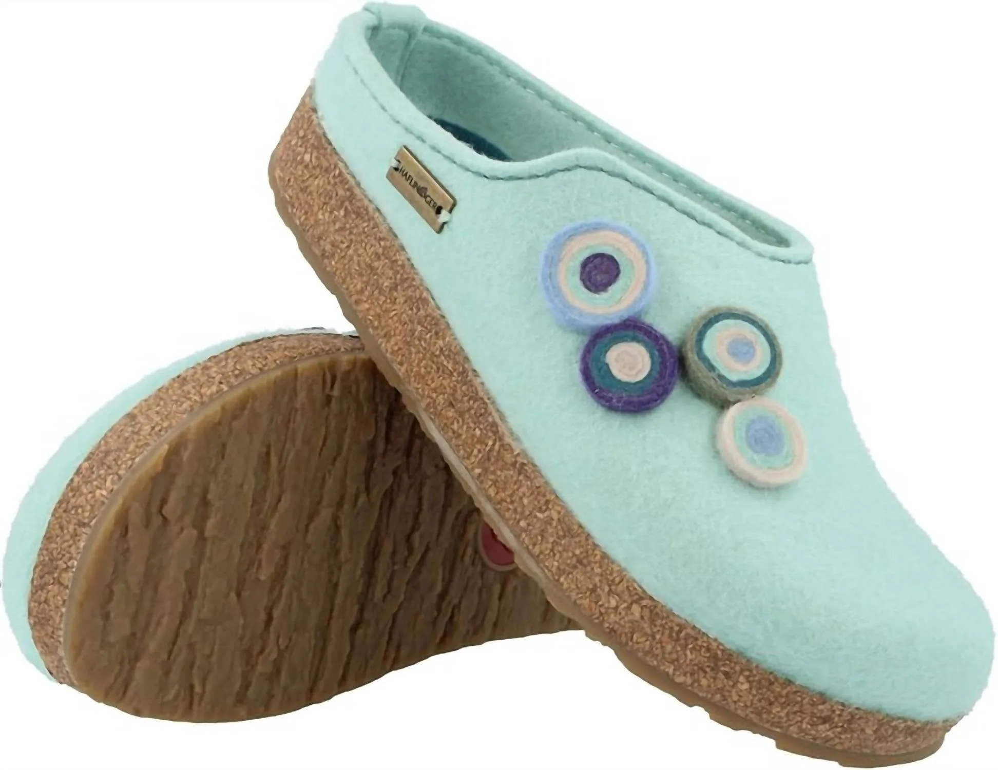 Women's Chloe Classic Boiled Wool Clog In Peppermint