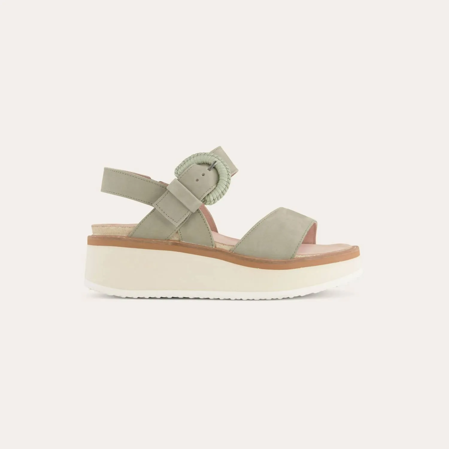 Women's Crepe Sandals In Sage Nubuck