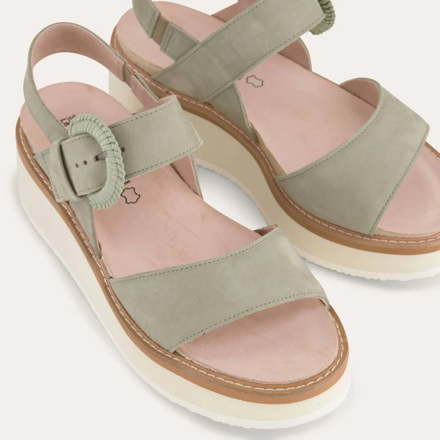 Women's Crepe Sandals In Sage Nubuck