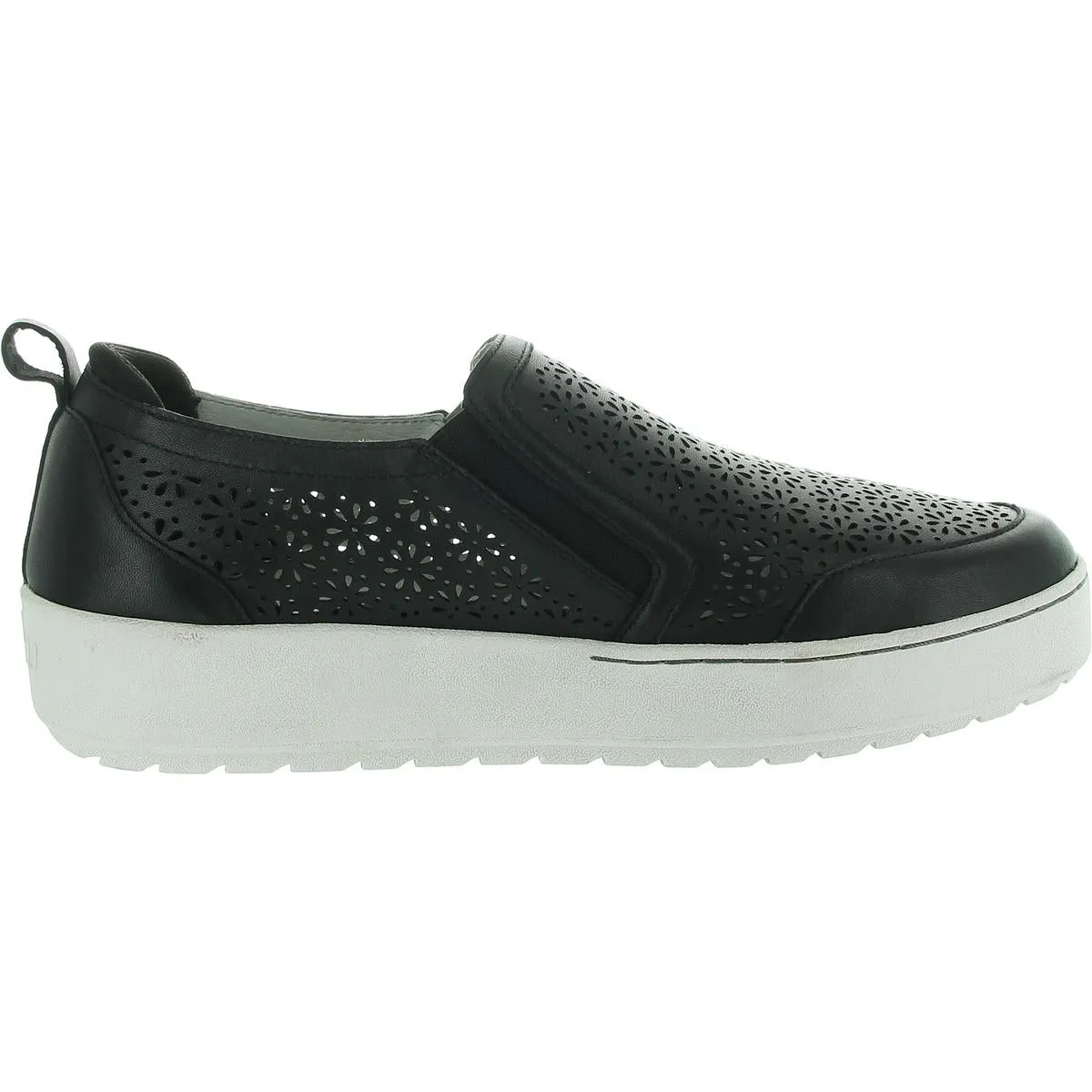 Womens Cushioned Footbed Leather Casual And Fashion Sneakers