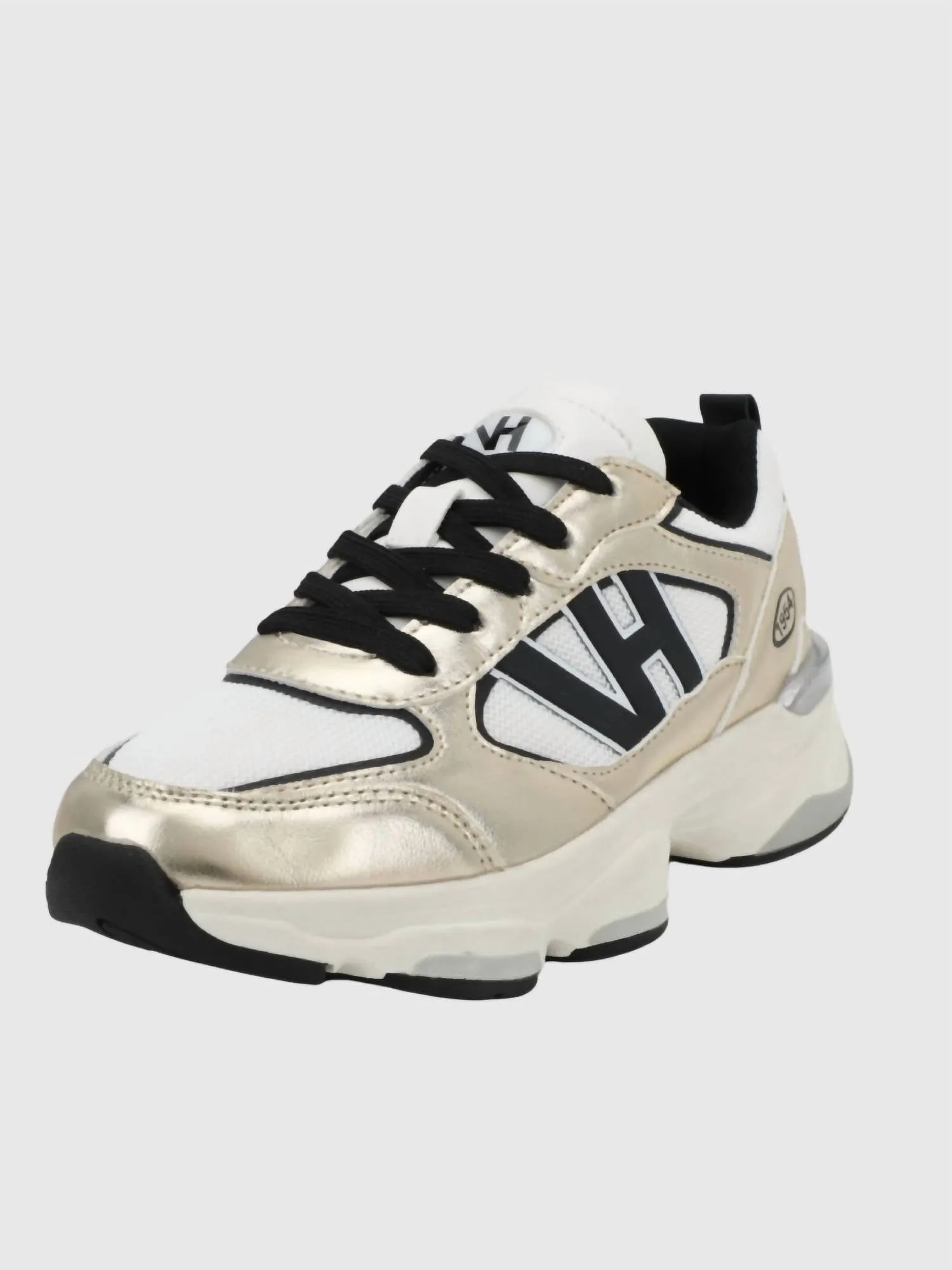 Women's Dash Washed Sneaker In Gold/ Black