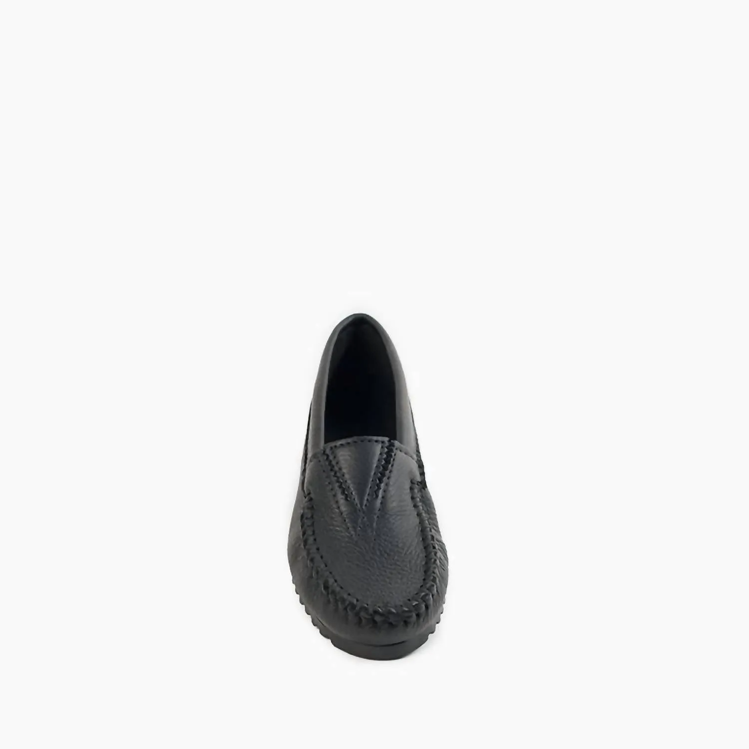 Women's Deerskin Gore Front Moccasin In Black