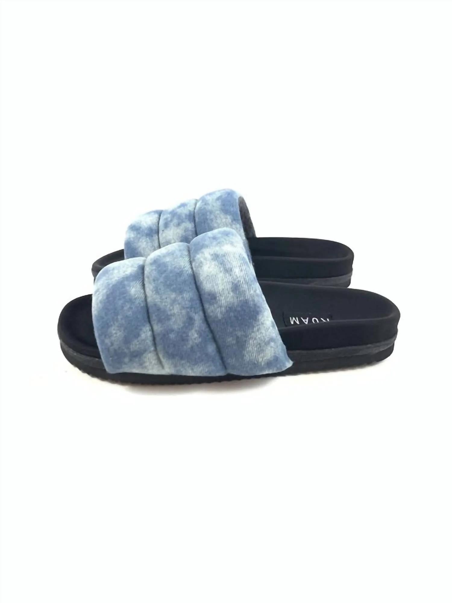 Women's Denim Cross Sandals In Shibori