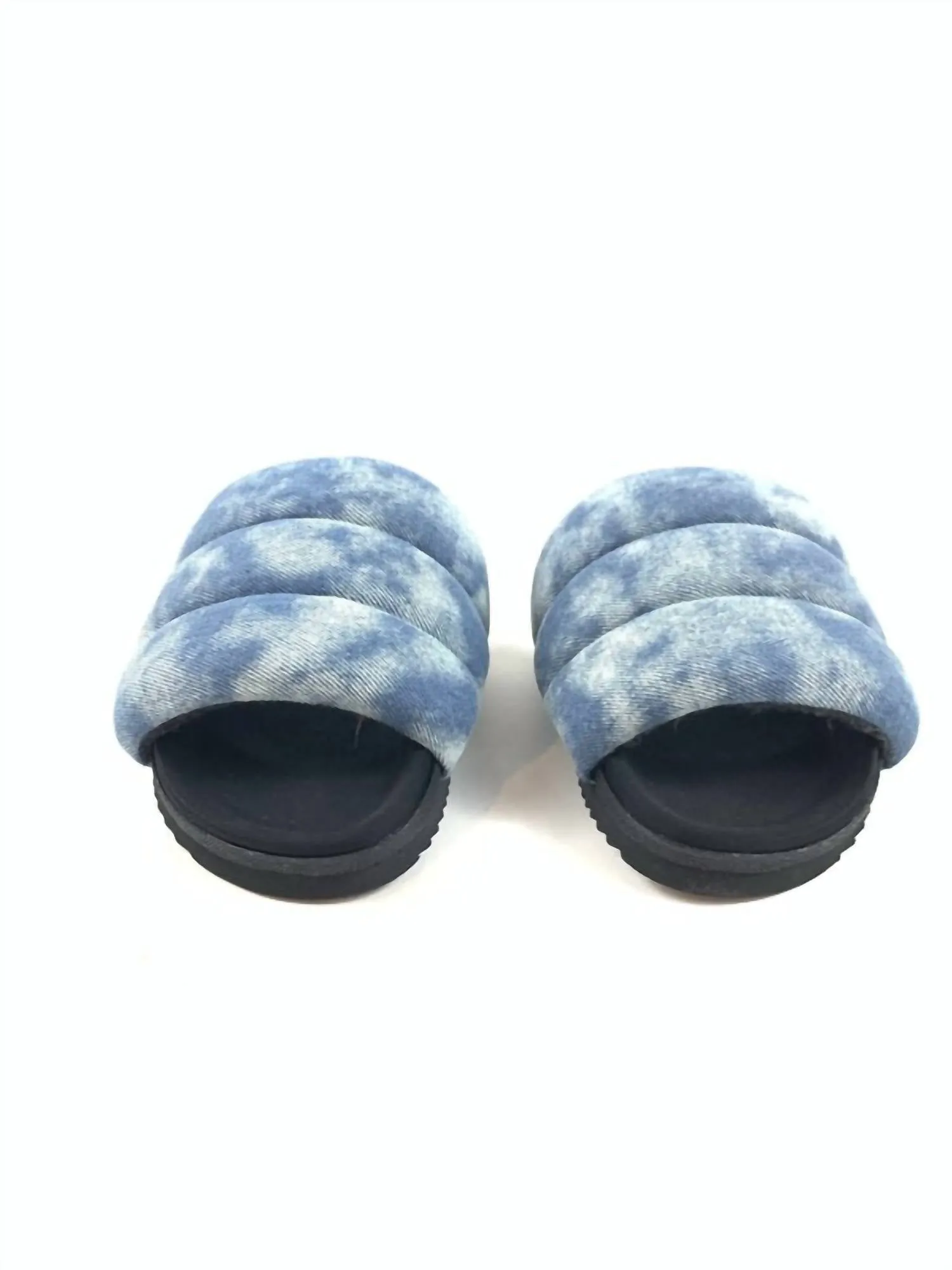 Women's Denim Cross Sandals In Shibori