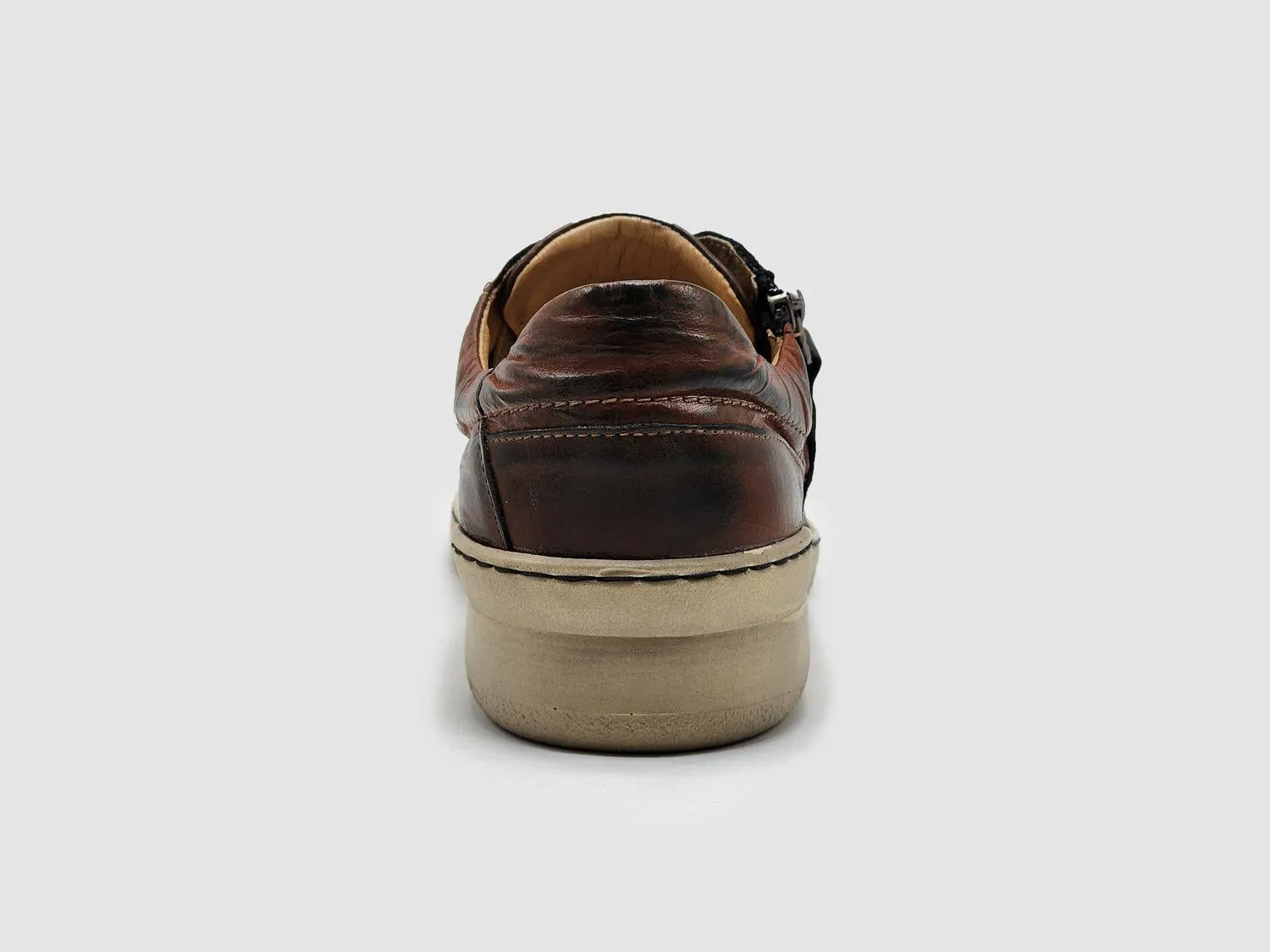 Women's Dr Wellness Zip-Up Leather Shoes In Brown