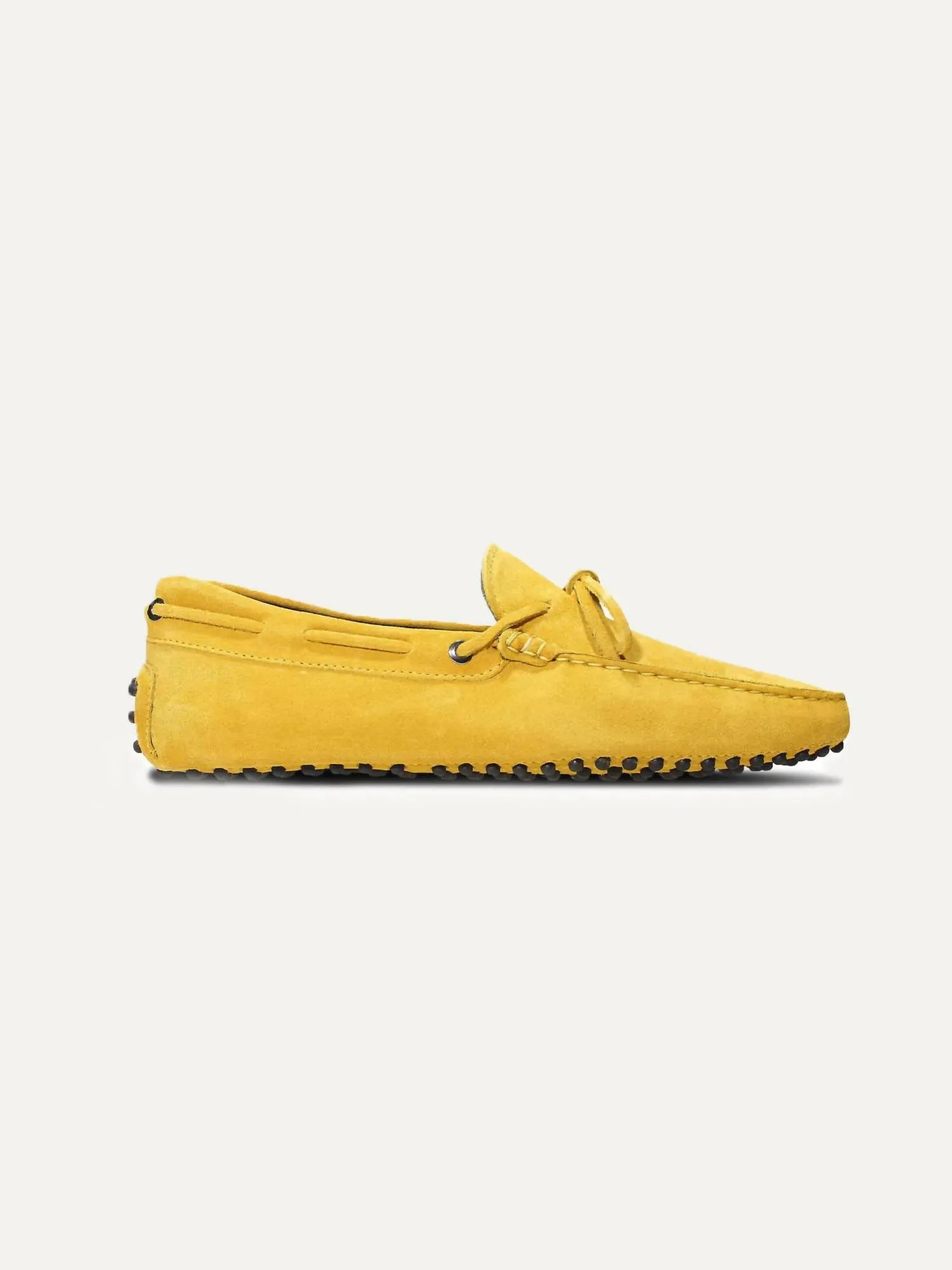 Women's Driving Moccasin Loafers In Yellow Suede