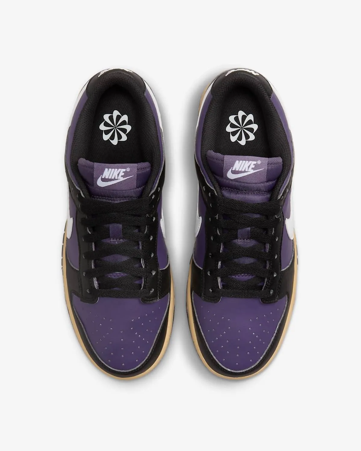 Women's Dunk Low Next Nature Shoes In Dark Raisin/black/sesame/white