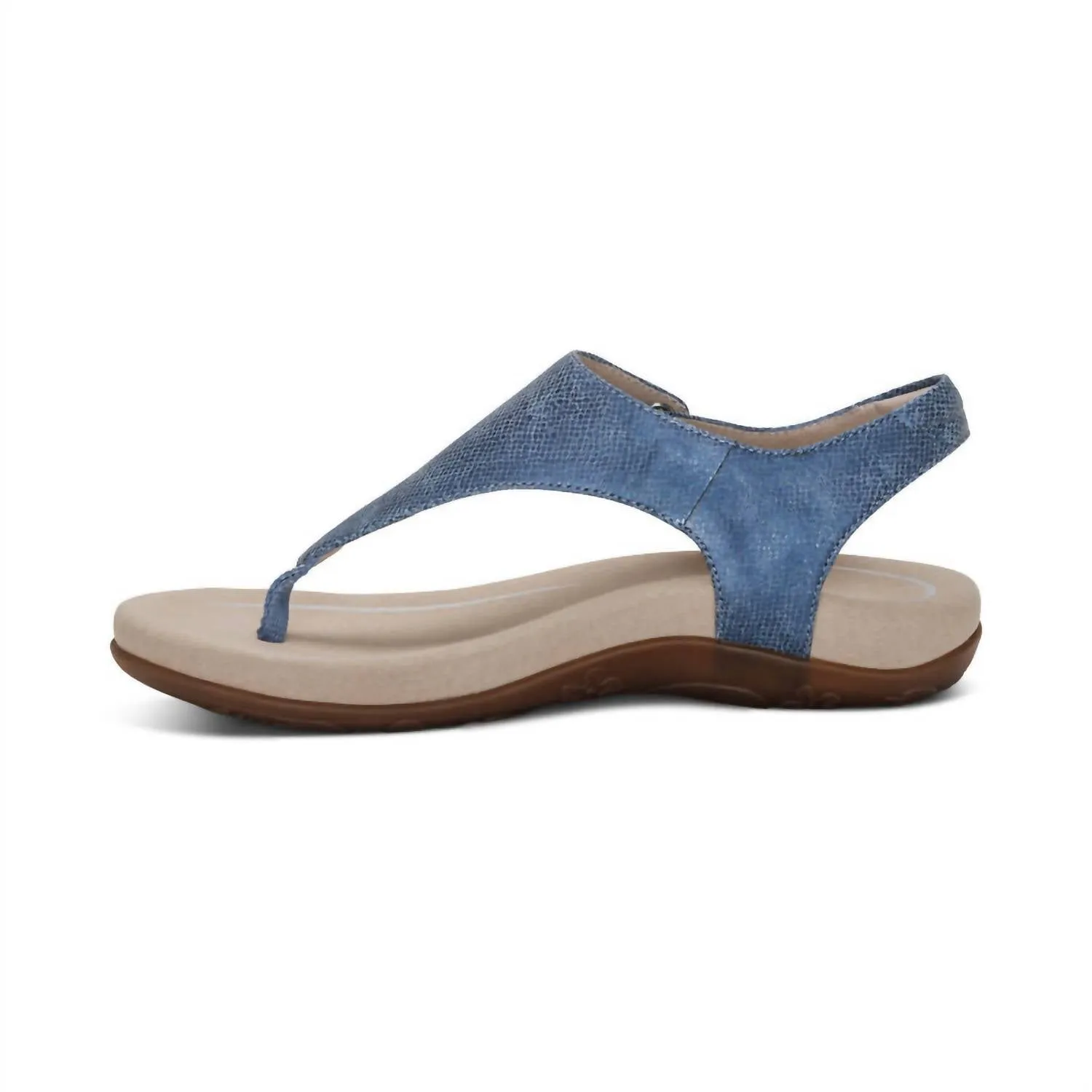 Women's Ellie Toe Post Walking Sandal In Blue