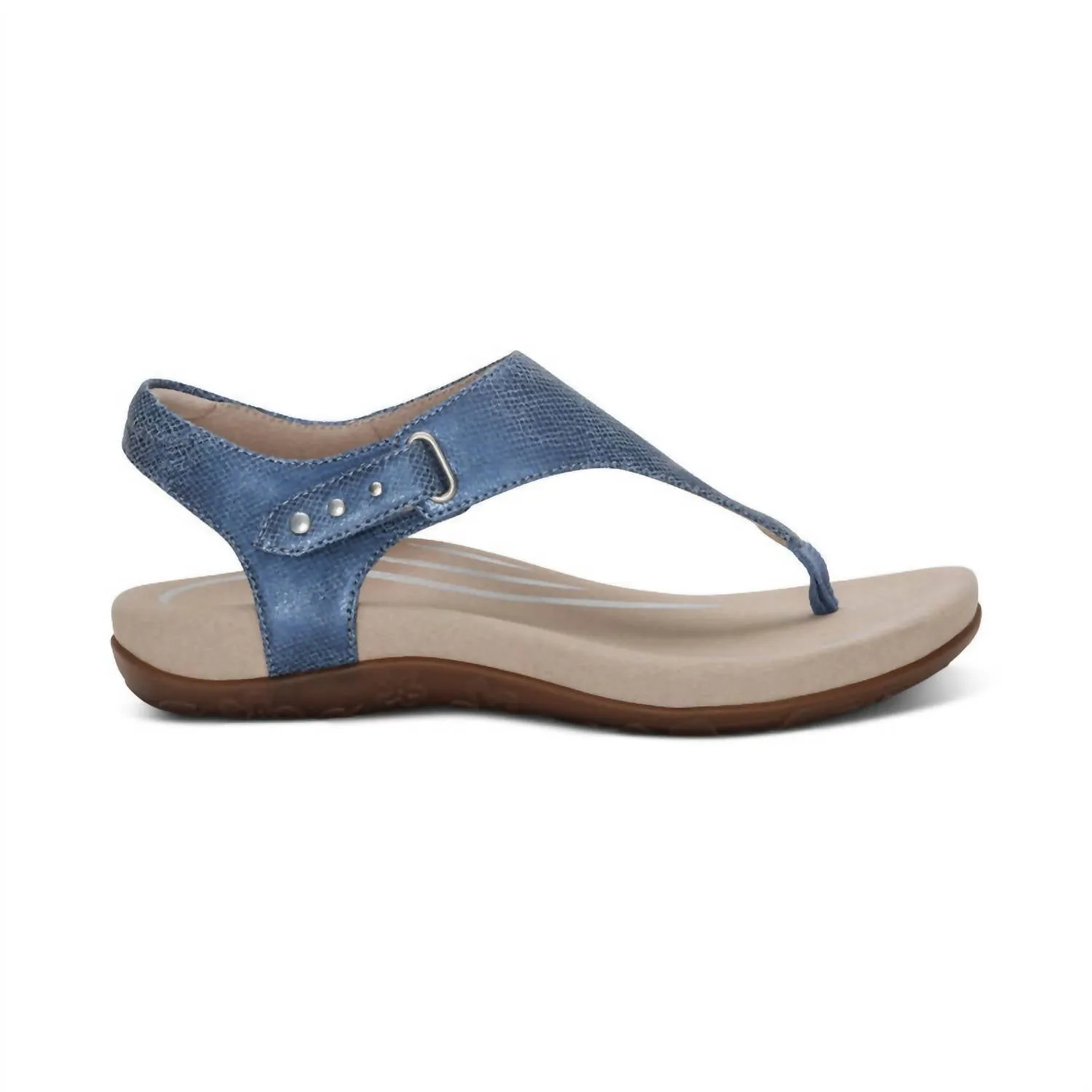 Women's Ellie Toe Post Walking Sandal In Blue