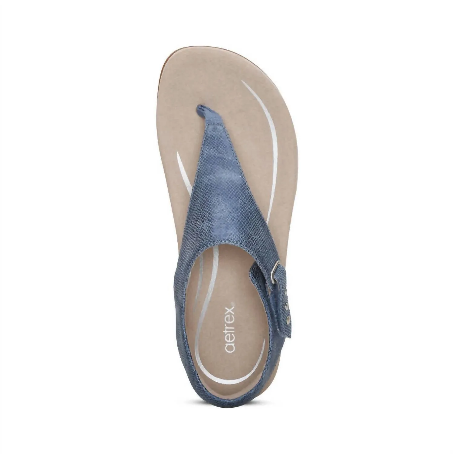 Women's Ellie Toe Post Walking Sandal In Blue