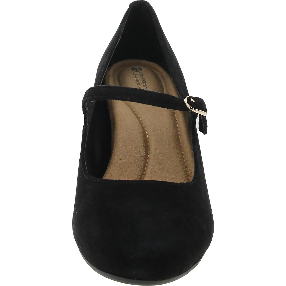 Womens Embellished Faux Suede Mary Jane Heels