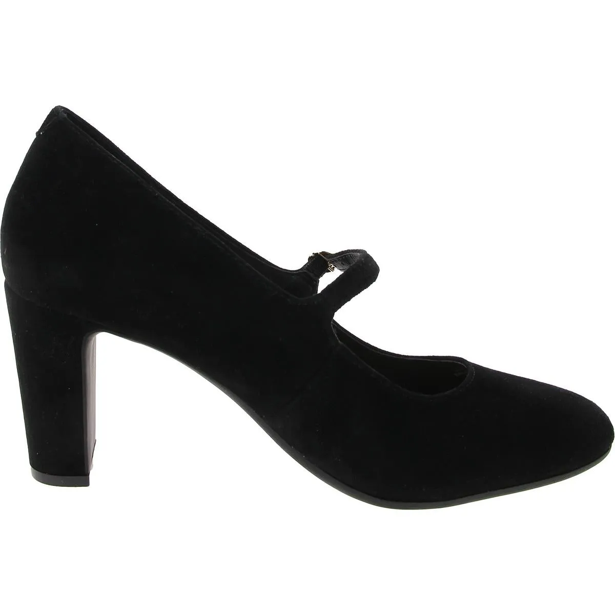 Womens Embellished Faux Suede Mary Jane Heels