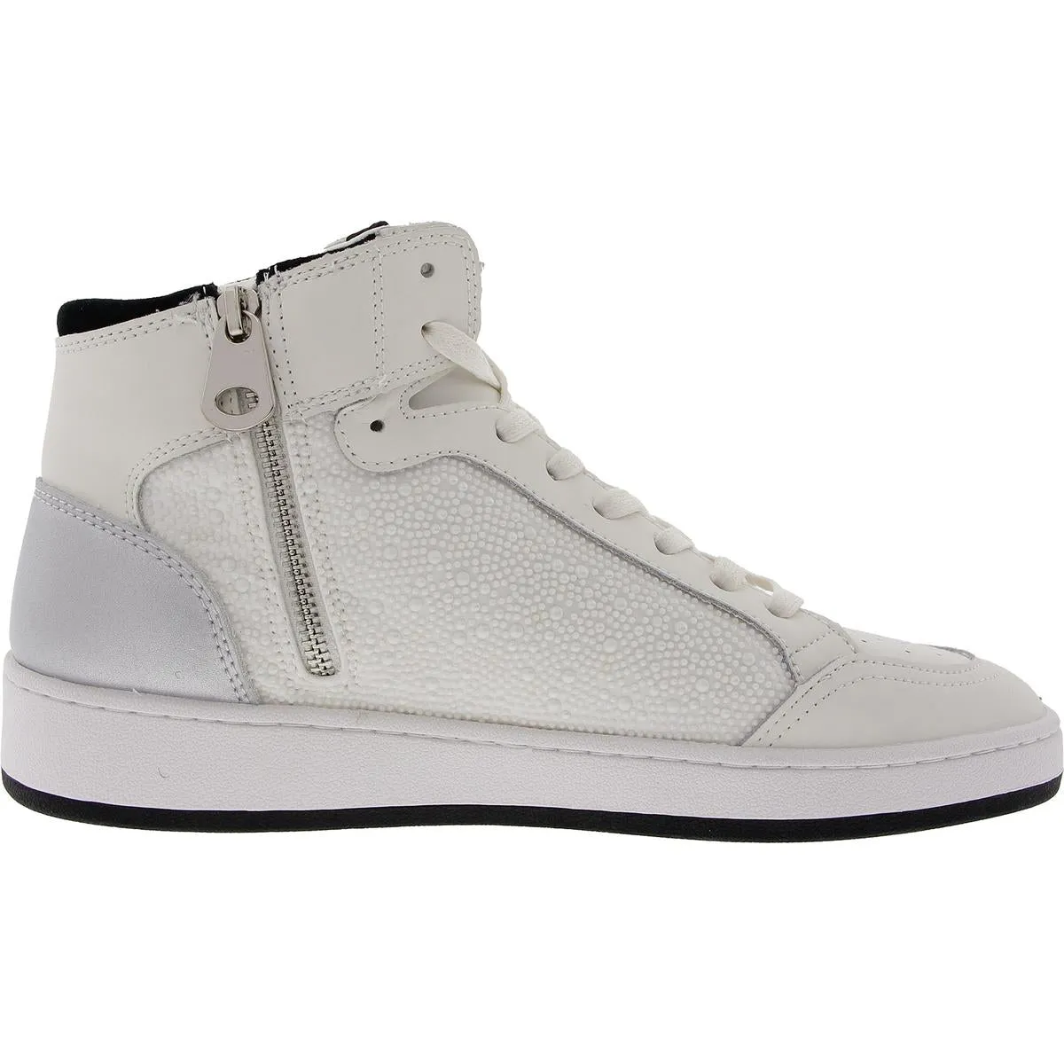 Womens Embellished Leather Casual And Fashion Sneakers
