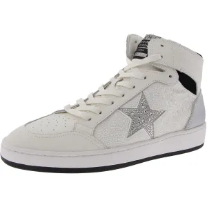 Womens Embellished Leather Casual And Fashion Sneakers