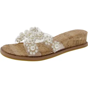 Womens Embellished Manmade Slide