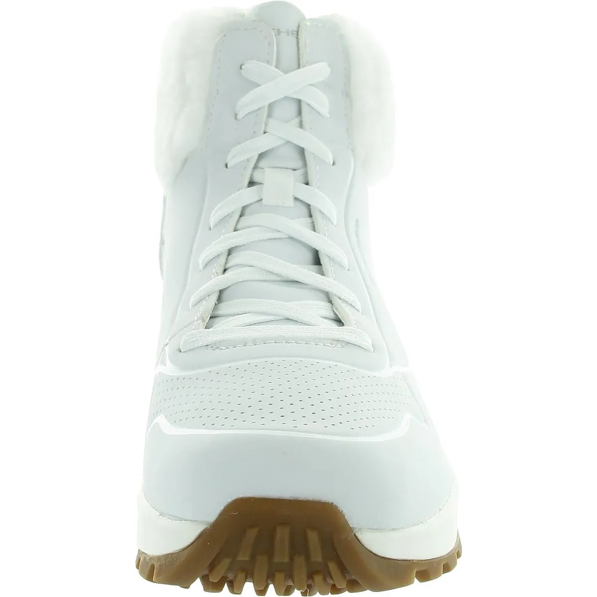 Womens Faux Fur Lined Man Made Combat & Lace-Up Boots
