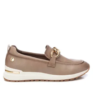 Women's Faux Leather Moccasins In Beige