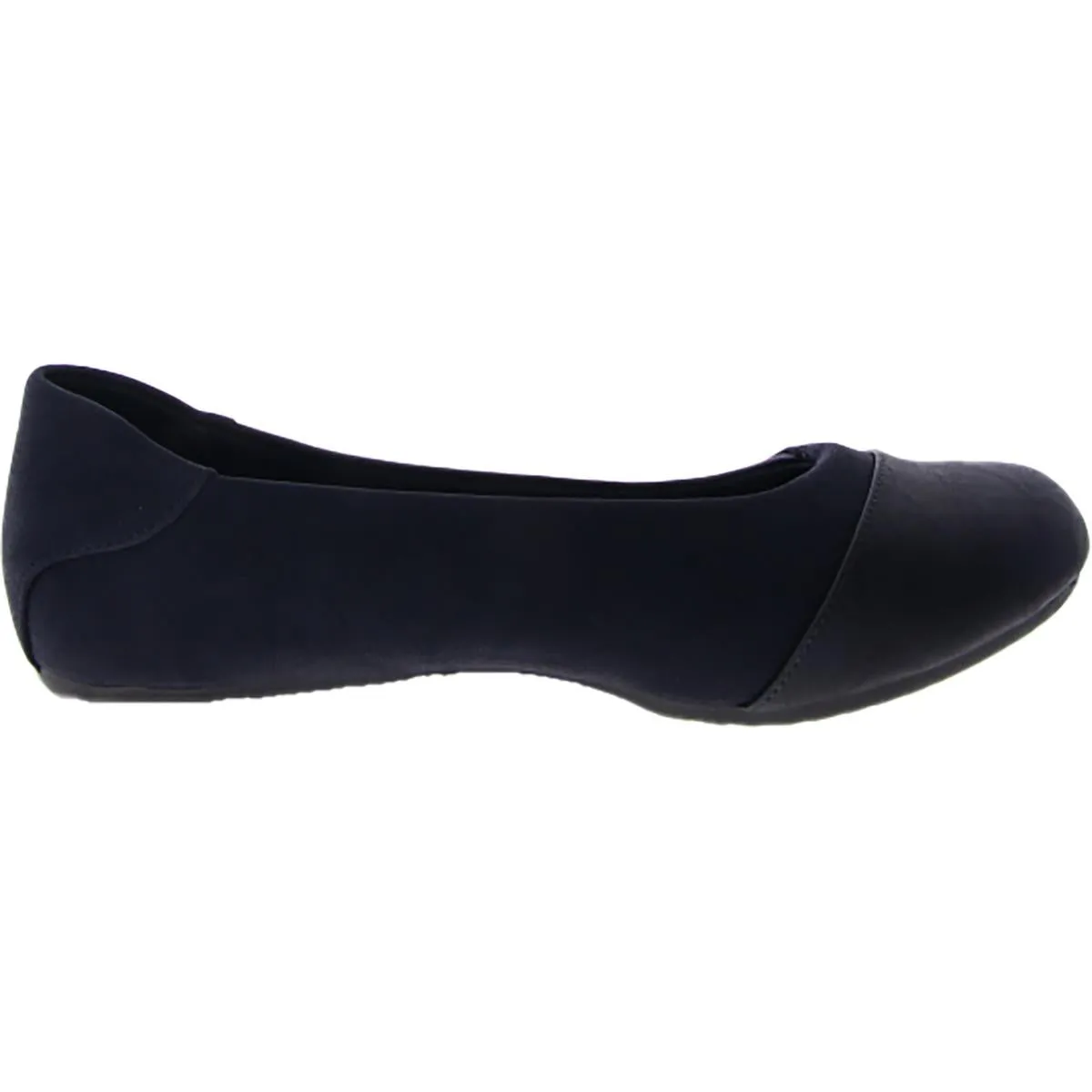 Womens Faux Leather Slip On Ballet Flats