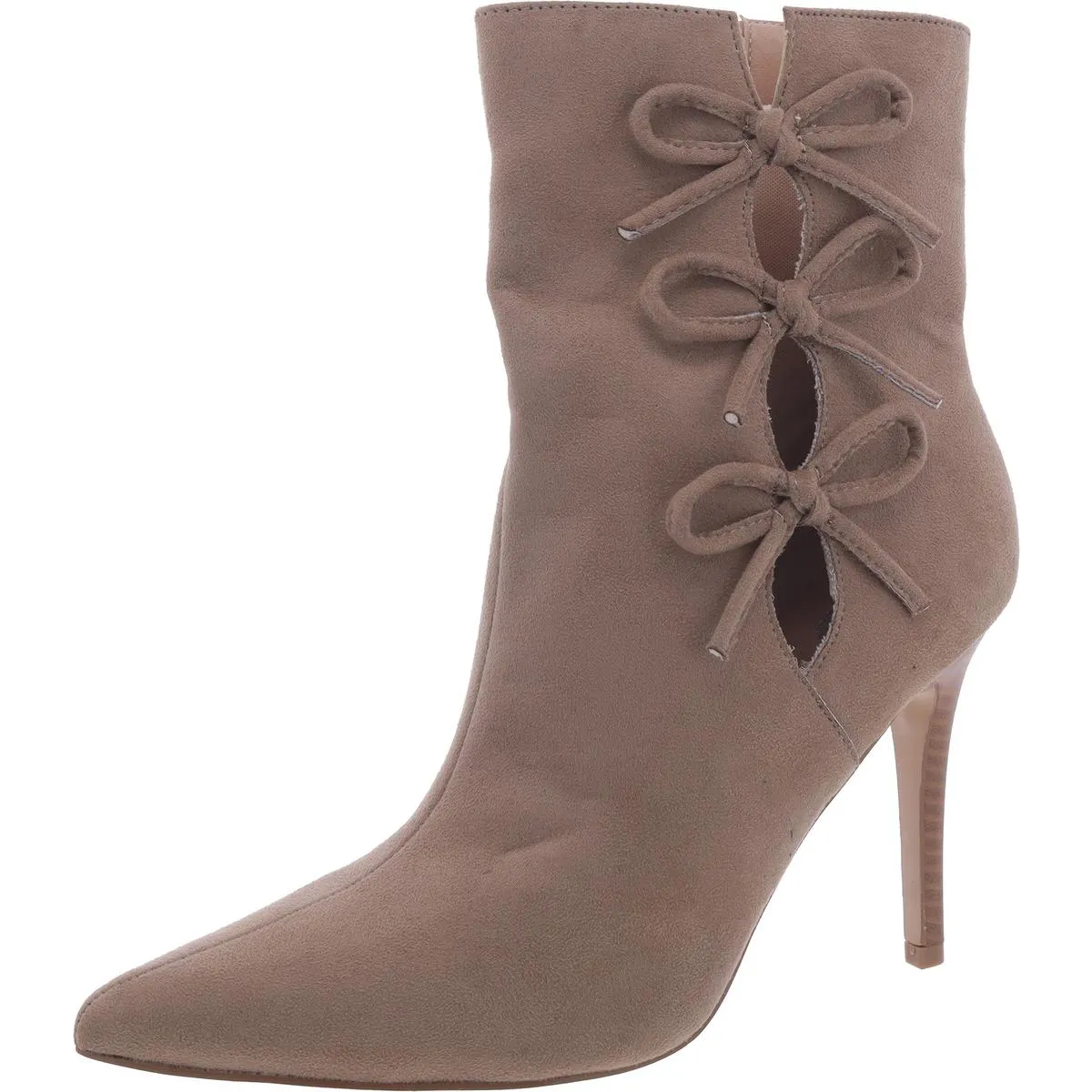 Womens Faux Leather Stiletto Ankle Boots