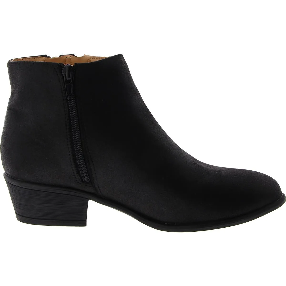 Womens Faux Suede Block Heel Ankle Boots