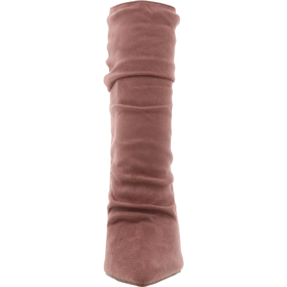 Womens Faux Suede Slouchy Mid-Calf Boots