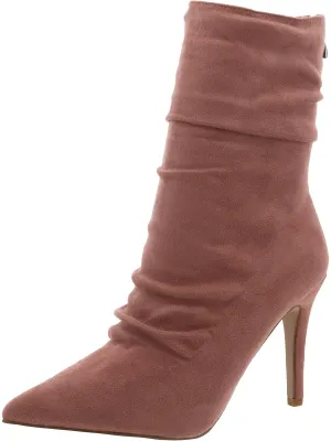 Womens Faux Suede Slouchy Mid-Calf Boots