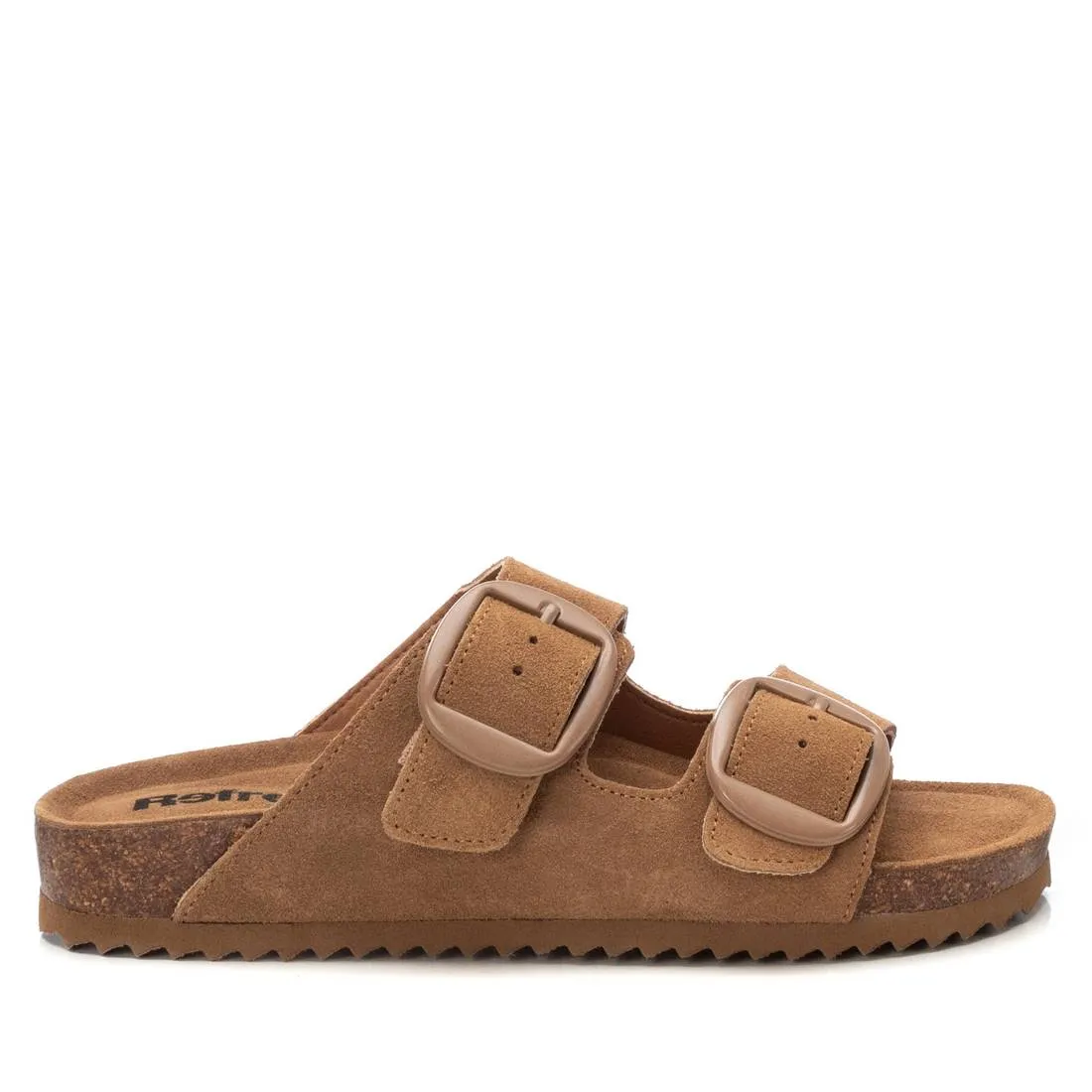 Women's Footbed Sandals with two buckles Refresh By Xti