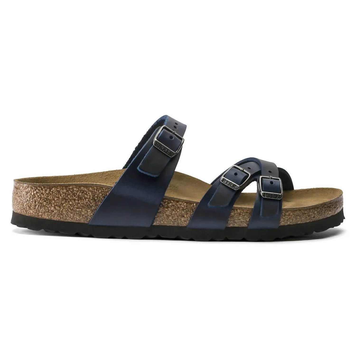 Women's Franca Oiled Leather Sandal In Blue