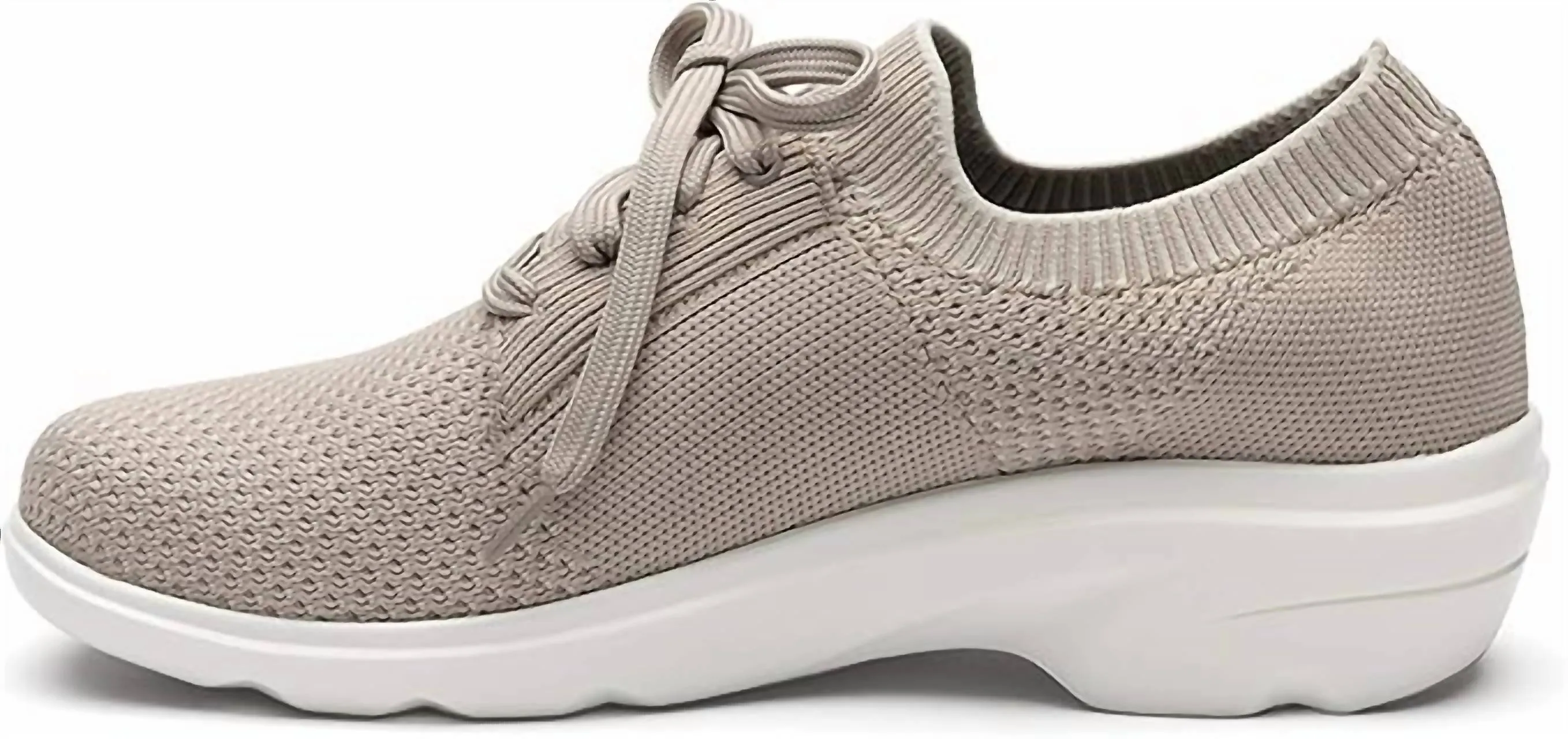 Women's Glide Knit Fabric Lace Up Shoes In Chateau Grey