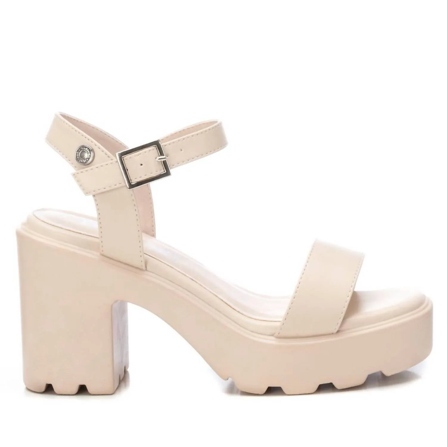 Women's Heeled Sandals In Beige