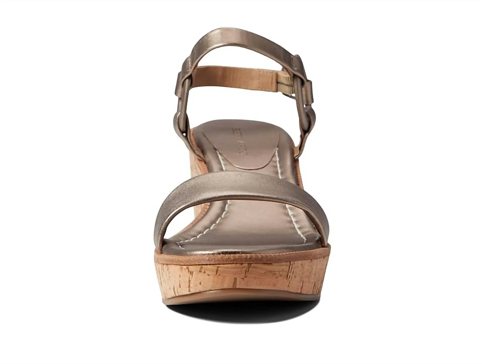 Women's Kennedy Wedge Sandals In Platinum Glove Leather