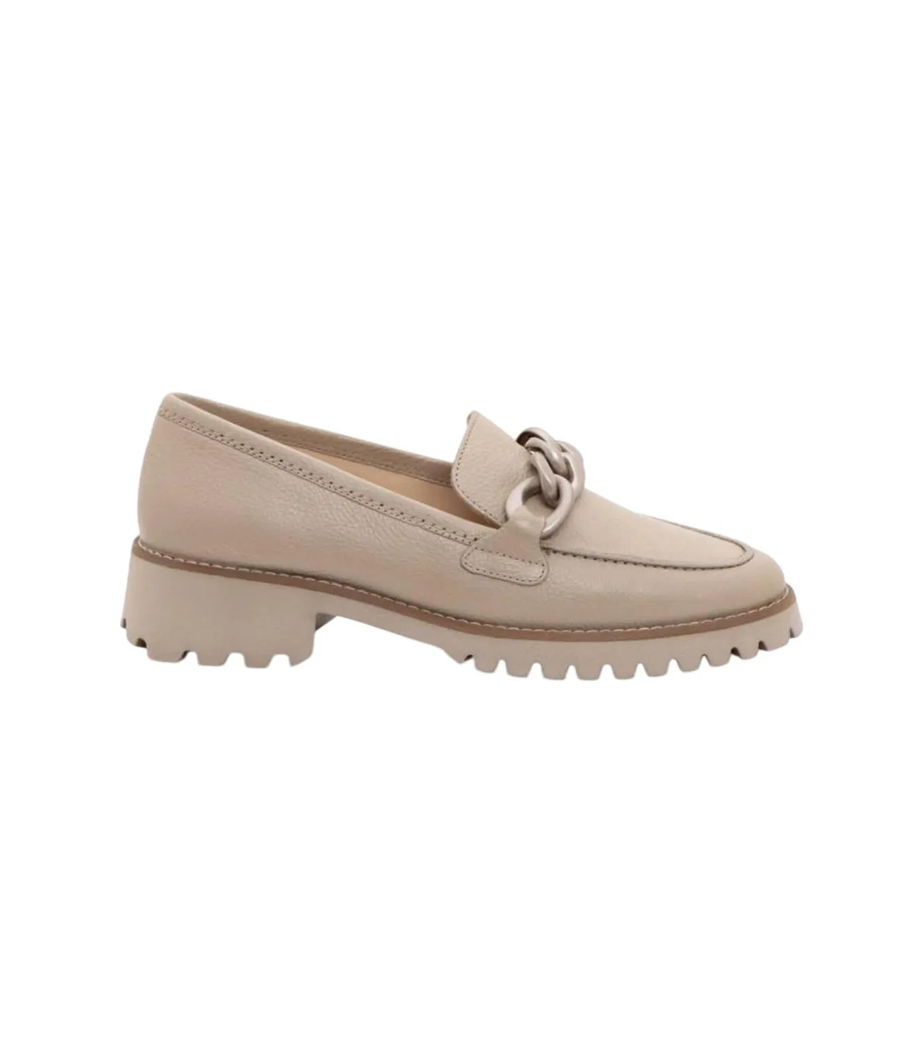 Women's Kiana Chain Loafer In Sand Calf